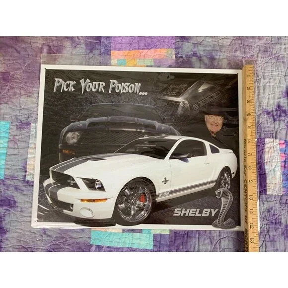 Pick Your Poison Shelby Mustang GT 500 Tin Metal Sign Man Cave Garage 12.5 X 16 - Picture 3 of 3